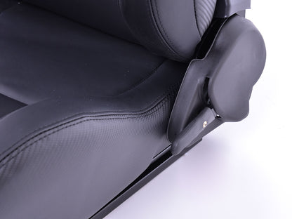 FK Sportsitze Auto Halbschalensitze Set Bremen Kunstleder schwarz Carbon-Look