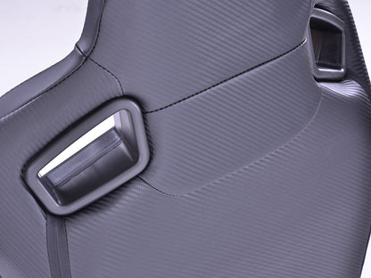 FK Sportsitze Auto Halbschalensitze Set Bremen Kunstleder schwarz Carbon-Look
