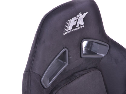 FK Sportsitze Auto Halbschalensitze Set Leipzig Velourkunstleder schwarz