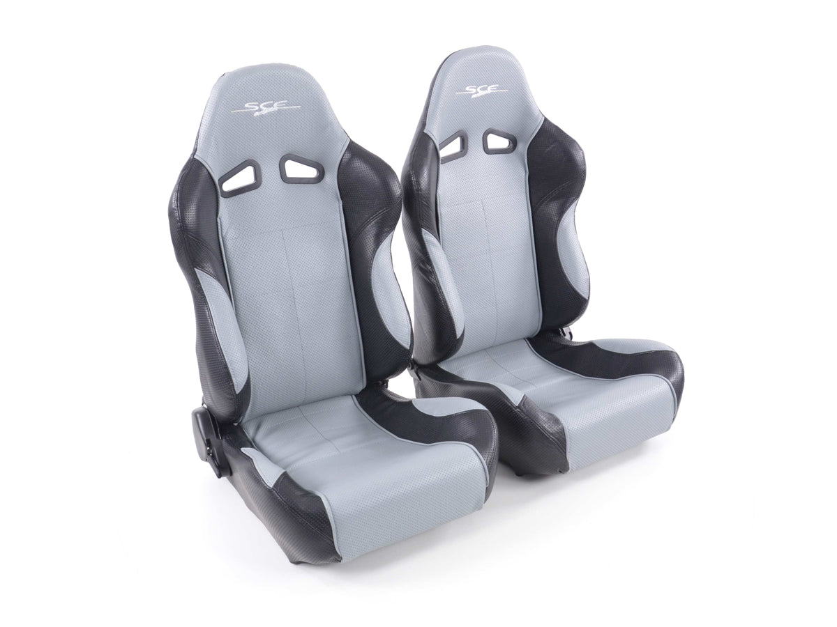 FK Sportsitze Auto Halbschalensitze Set SCE-Sportive 2 Kunstleder grau/schwarz