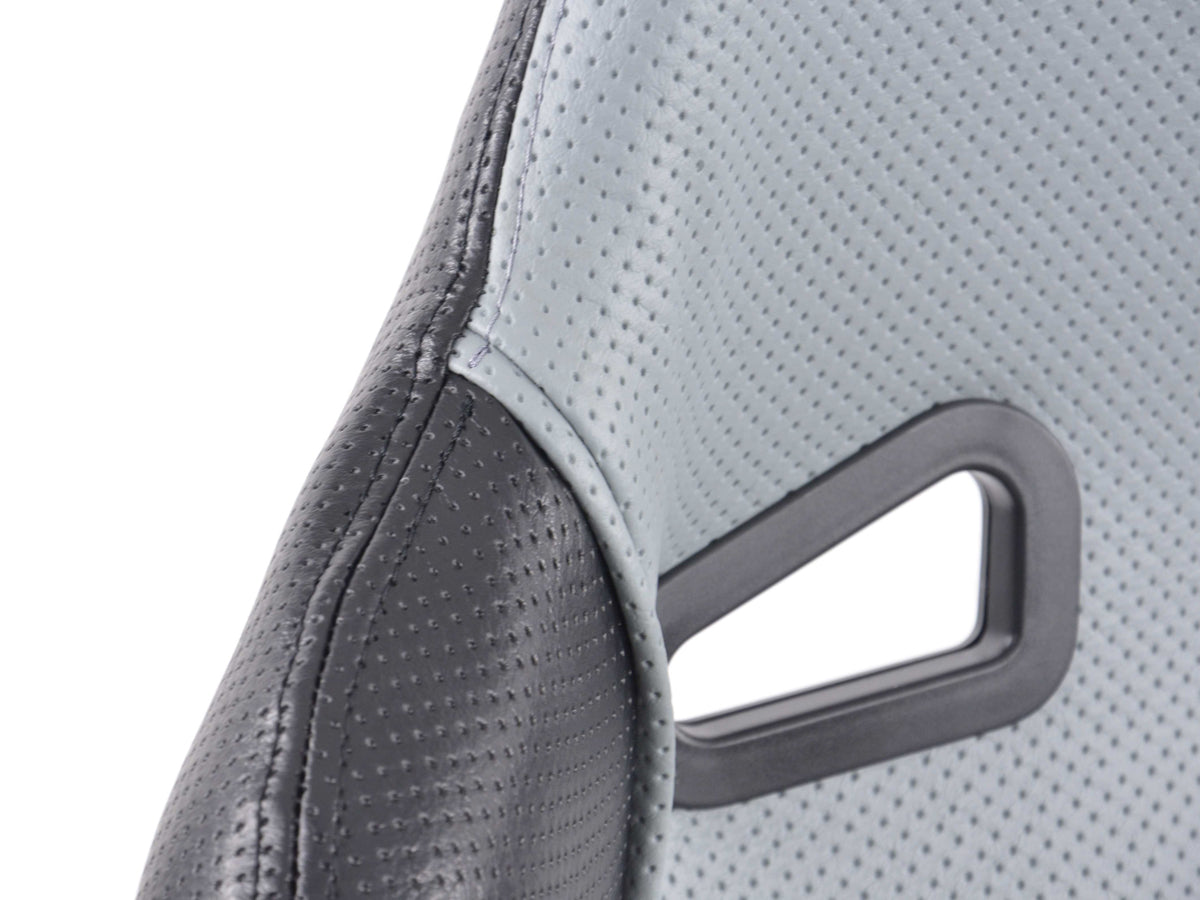 FK Sportsitze Auto Halbschalensitze Set SCE-Sportive 2 Kunstleder grau/schwarz