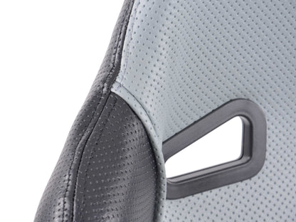 FK Sportsitze Auto Halbschalensitze Set SCE-Sportive 2 Kunstleder grau/schwarz