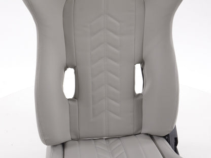 FK Sportsitze Auto Halbschalensitze Set Kunstleder grau