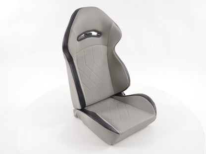 FK Sportsitze Auto Halbschalensitze Set Kunstleder grau Naht schwarz