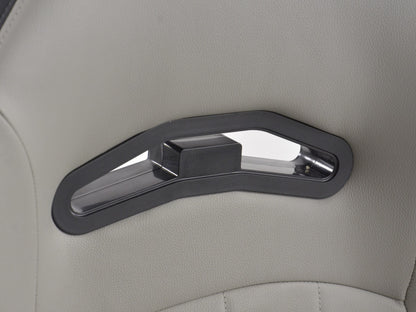 FK Sportsitze Auto Halbschalensitze Set Kunstleder grau Naht schwarz