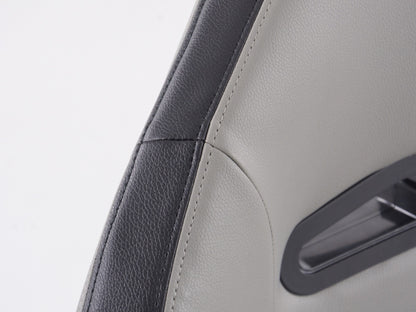 FK Sportsitze Auto Halbschalensitze Set Kunstleder grau Naht schwarz