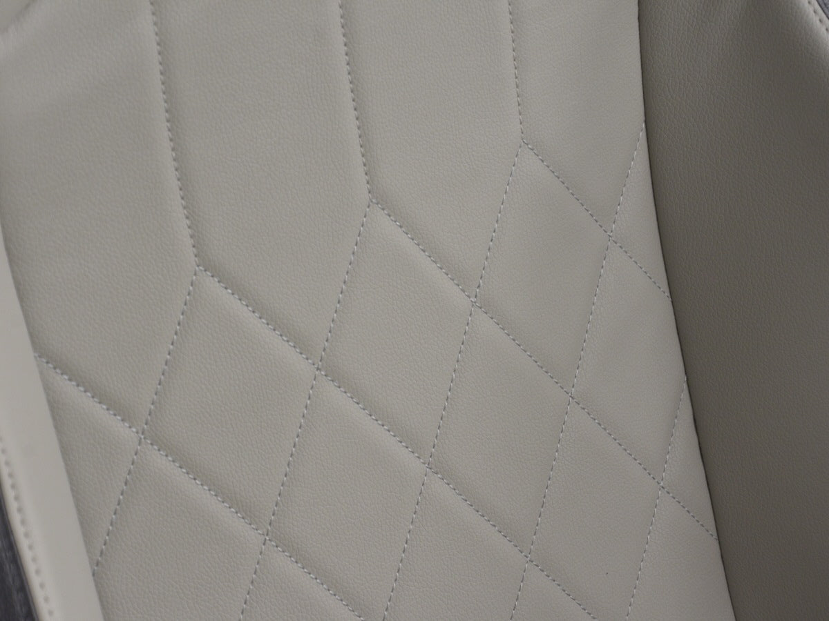 FK Sportsitze Auto Halbschalensitze Set Kunstleder grau Naht schwarz