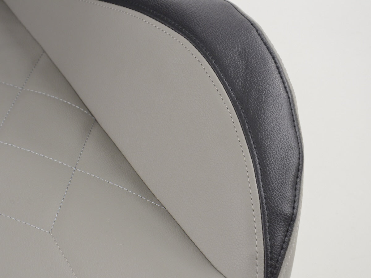 FK Sportsitze Auto Halbschalensitze Set Kunstleder grau Naht schwarz