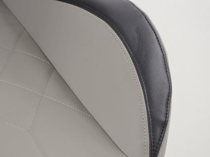 FK Sportsitze Auto Halbschalensitze Set Kunstleder grau Naht schwarz