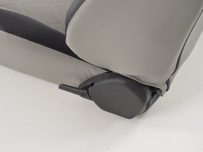 FK Sportsitze Auto Halbschalensitze Set Kunstleder grau Naht schwarz