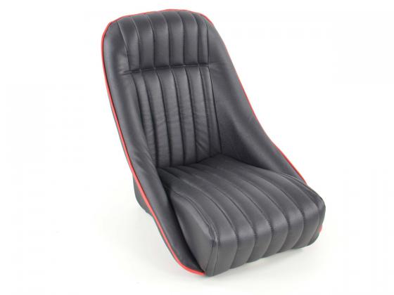 FK Oldtimersitze Auto Vollschalensitze Set Montgomery im Retro-Look schwarz/rot