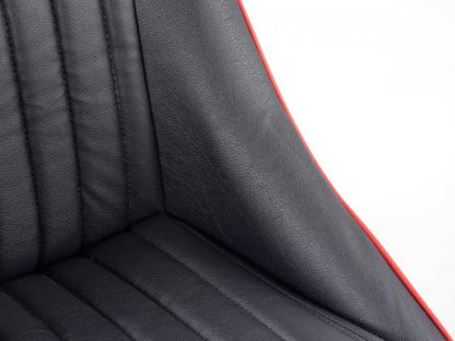 FK Oldtimersitze Auto Vollschalensitze Set Montgomery im Retro-Look schwarz/rot