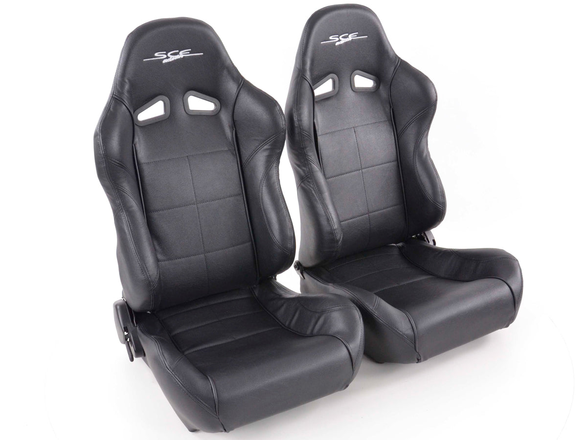 FK Sportsitze Auto Halbschalensitze Set SCE-Sportive 1 Kunstleder schwarz