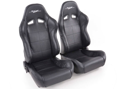 FK Sportsitze Auto Halbschalensitze Set SCE-Sportive 1 Kunstleder schwarz