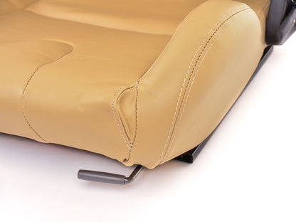 FK Sportsitze Auto Halbschalensitze Set Stuttgart Kunstleder beige