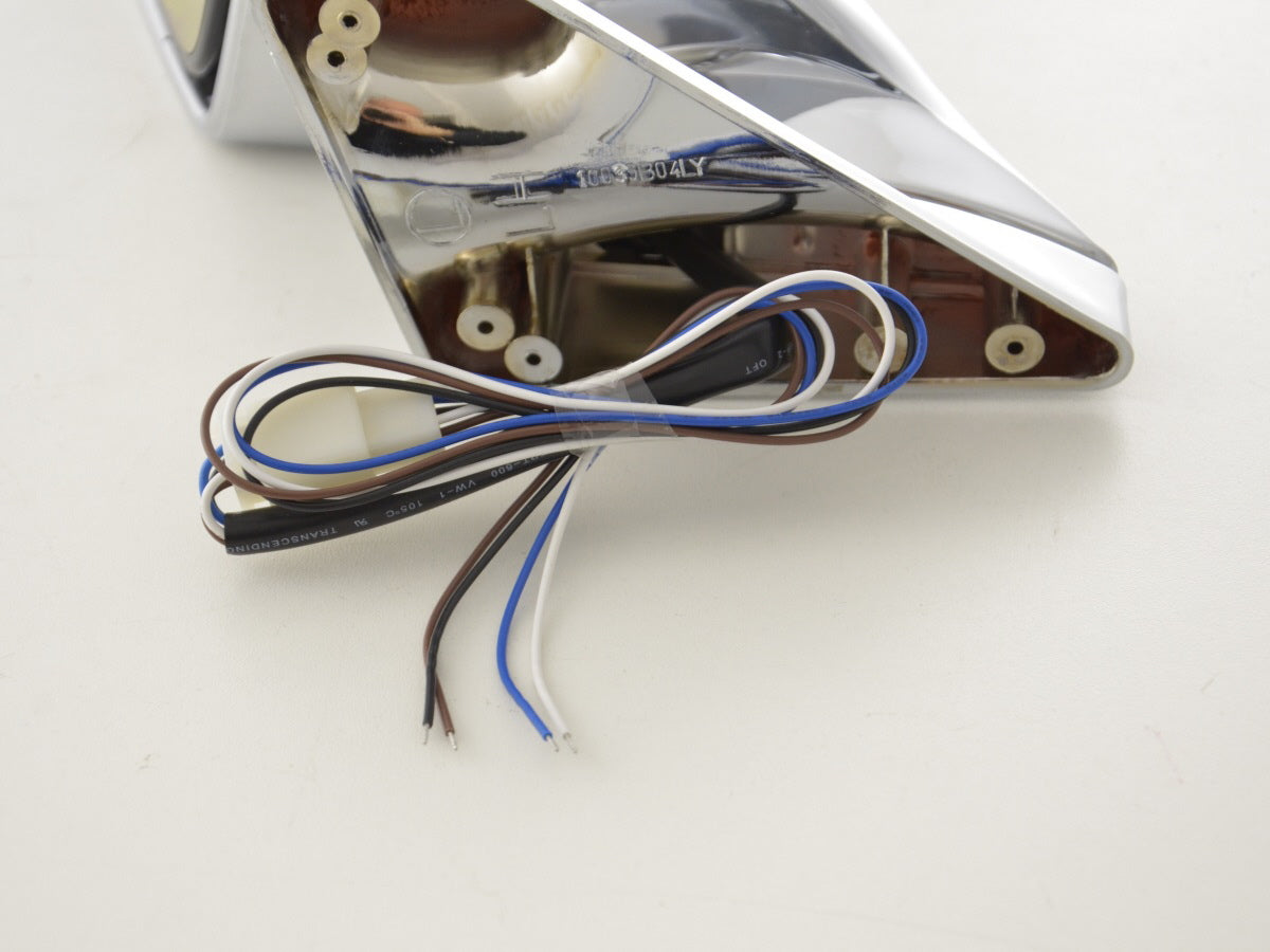 Außenspiegel Sportspiegel Set N-Look 4-polig verstellbar mit Chrom-Blende chrom Linkslenker