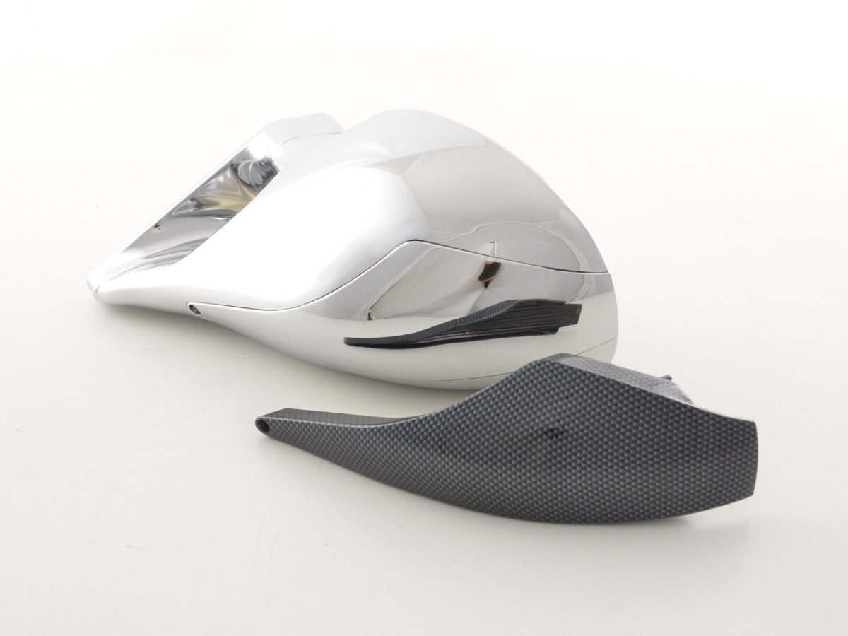 Außenspiegel Sportspiegel Set Speed-Look manuell verstellbar mit Chrom-Blende chrom Linkslenker