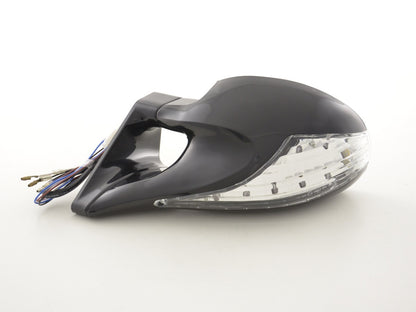 Außenspiegel Sportspiegel Set N-Look 4-polig verstellbar mit großem Blinker schwarz Linkslenker