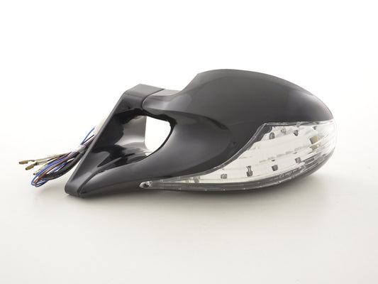 Außenspiegel Sportspiegel Set N-Look 4-polig verstellbar mit großem Blinker schwarz Linkslenker