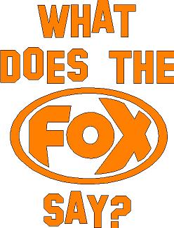 FOX FOX Sticker Orange "What does the FOX say?" - geplottet Höhe: 120mm  Breite: 100mm