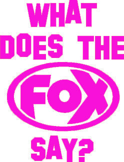 FOX FOX Sticker Pink "What does the FOX say?" - geplottet Höhe: 120mm  Breite: 100mm