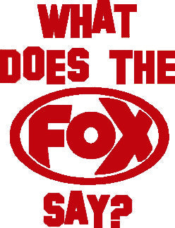 FOX FOX Sticker Rot "What does the FOX say?" - geplottet Höhe: 120mm  Breite: 100mm