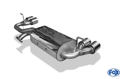 FOX Subaru Justy II für Modelle mit nicht lackierter Stoßstange Endschalldämpfer quer  Ausgang rechts/links - 2x76 Typ 13 rechts/links