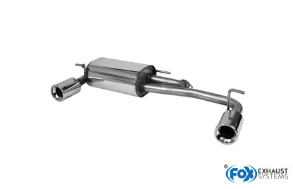 FOX Subaru Justy II für Modelle mit nicht lackierter Stoßstange Endschalldämpfer quer  Ausgang rechts/links - 1x90 Typ 13 rechts/links