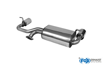 FOX Subaru Justy II für Modelle mit nicht lackierter Stoßstange Endschalldämpfer quer  Ausgang rechts/links - 1x90 Typ 13 rechts/links