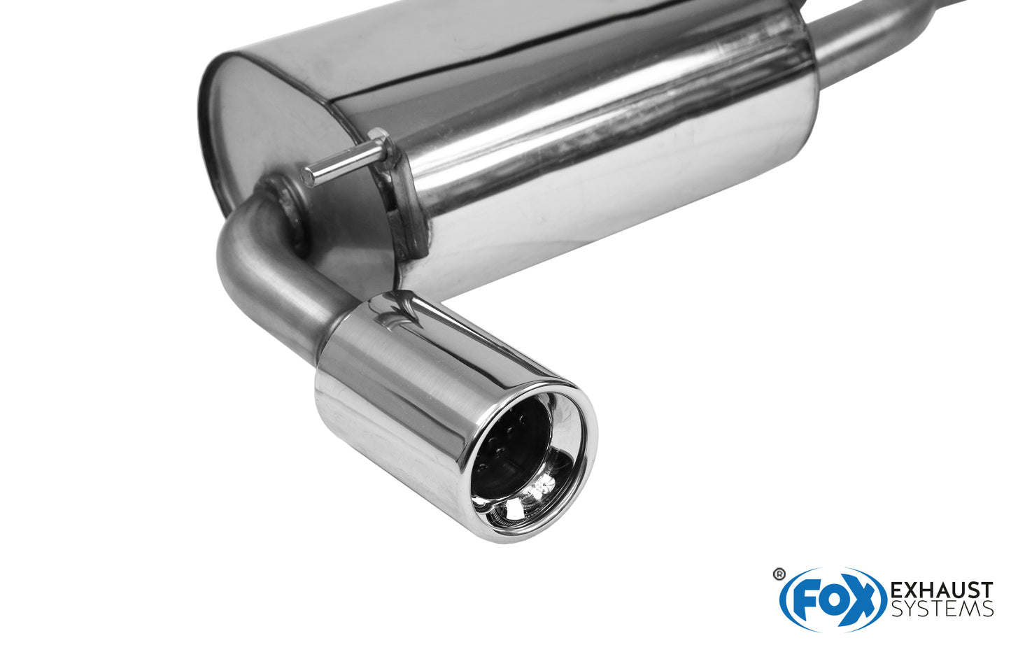 FOX Subaru Justy II für Modelle mit nicht lackierter Stoßstange Endschalldämpfer quer  Ausgang rechts/links - 1x90 Typ 13 rechts/links