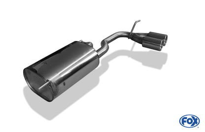 FOX Subaru Justy II für Modelle mit lackierter Stoßstange Endschalldämpfer quer - 2x76 Typ 13