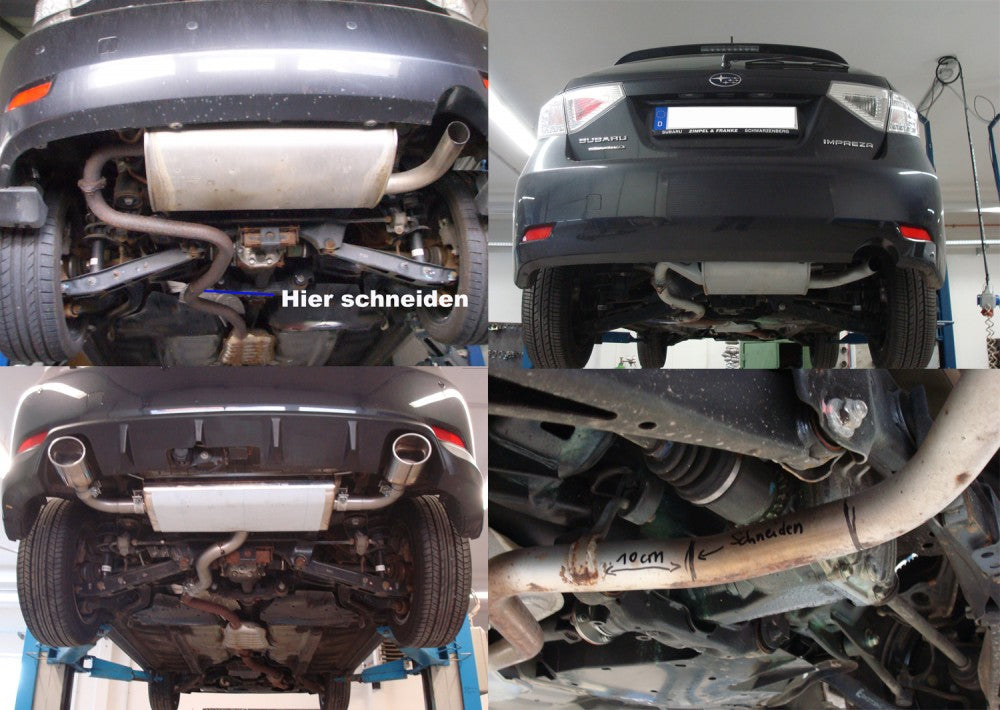 FOX Subaru Impreza GR AWD - Schrägheck Endschalldämpfer quer Ausgang rechts/links - 115x85 Typ 32 rechts/links