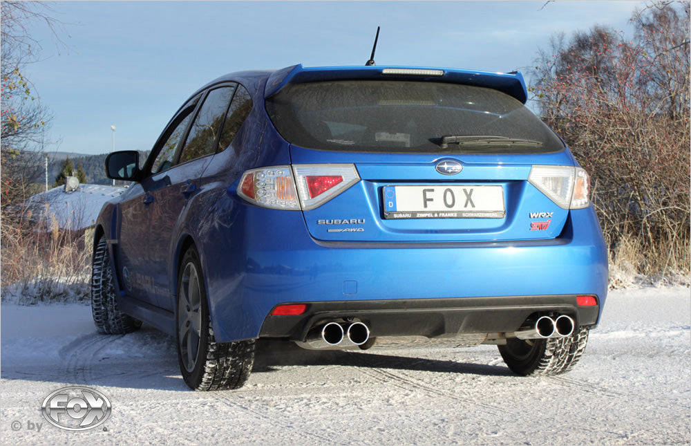 FOX Subaru Impreza GRF 4x4 - WRX Endschalldämpfer quer Ausgang rechts/links - 2x100 Typ 12 rechts/links
