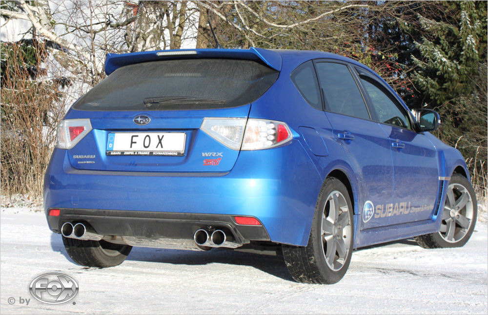 FOX Subaru Impreza GRF 4x4 - WRX Endschalldämpfer quer Ausgang rechts/links - 2x100 Typ 12 rechts/links