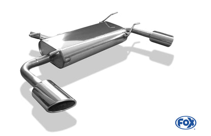 FOX Subaru Impreza GP 4x4 Endschalldämpfer quer Ausgang rechts/links - 115x85 Typ 38 rechts/links