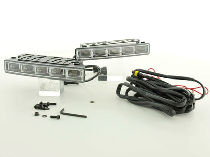 Tagfahrlicht LED mit Schaltrelais universal Set chrom