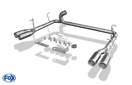 FOX Toyota Landcruiser J20 Endrohrsystem rechts/links - 2x76 Typ 12 rechts/links