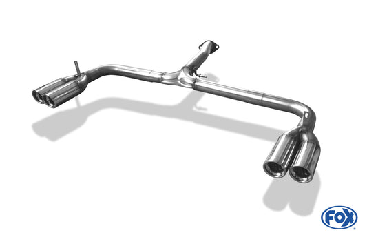 FOX Toyota RAV 4 III Endrohrsystem rechts/links passend auf original Mittelschalldämpfer - 2x80 Typ 17 rechts/links