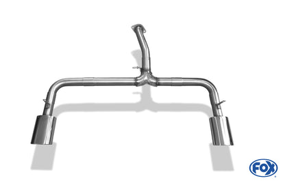 FOX Toyota RAV 4 III Endrohrsystem rechts/links passend auf original Mittelschalldämpfer - 140x90 Typ 32 rechts/links