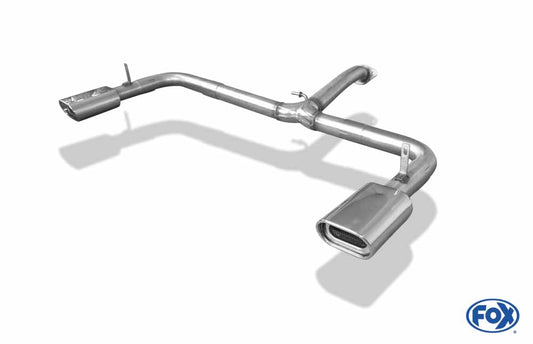FOX Toyota RAV 4 III Endrohrsystem rechts/links passend auf original Mittelschalldämpfer - 135x80 Typ 53 rechts/links