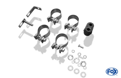 FOX Toyota RAV 4 IV Endrohrsystem rechts/links passend auf original Mittelschalldämpfer - 2x80 Typ 17 rechts/links