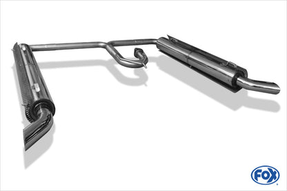 FOX Toyota Hilux III KUN25 - Double Cap - Double Cap Halbanlage Sidepipe, bestehend aus 2 Endschalldämpfern - 1x76 Typ 26 rechts/links