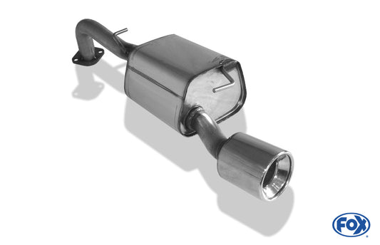 FOX Toyota Yaris XP9 TS Endschalldämpfer einseitig passend an original Stoßstange - 1x100 Typ 13