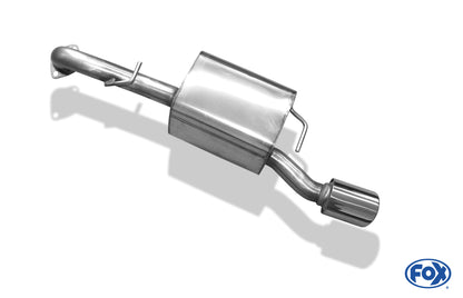 FOX Toyota Yaris XP9 TS Endschalldämpfer einseitig passend an original Stoßstange - 1x90 Typ 17