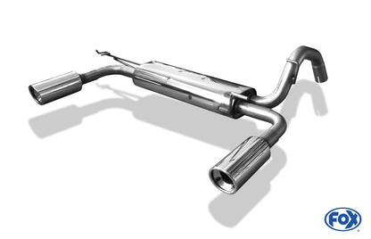 FOX Toyota Yaris XP9F Endschalldämpfer quer Ausgang rechts/links - 1x90 Typ 17 rechts/links