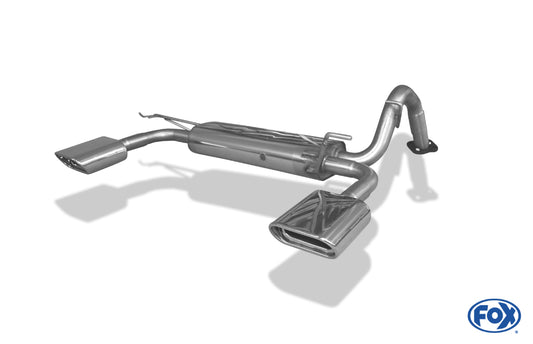 FOX Toyota Yaris XP9F Endschalldämpfer quer Ausgang rechts/links - 150x70 Typ 53 rechts/links