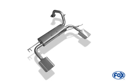 FOX Toyota Yaris XP9F Endschalldämpfer quer Ausgang rechts/links - 150x70 Typ 53 rechts/links