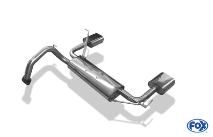 FOX Toyota Yaris XP9F Endschalldämpfer quer Ausgang rechts/links - 150x70 Typ 53 rechts/links