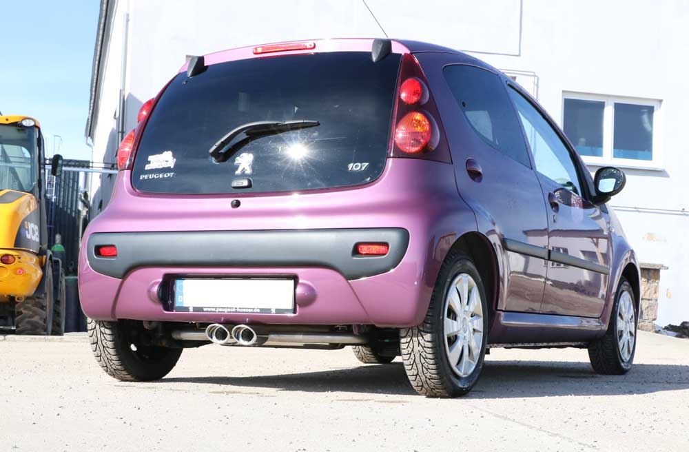 FOX CitroenC1/ Peugeot 107/ Toyota Aygo Endschalldämpfer Ausgang mittig - 2x86x54 Typ 32