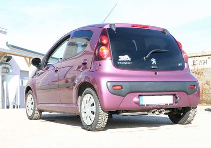 FOX CitroenC1/ Peugeot 107/ Toyota Aygo Endschalldämpfer Ausgang mittig - 2x86x54 Typ 32